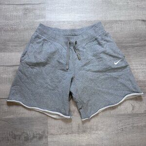 Nike Sportswear Club Fleece 9" Shorts 573854 Heather Gray White Men's Large